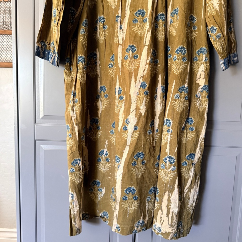 Jaded Gypsy Womens Blissfully Yours Boho Floral Tunic Top, Olive Blue, OS (NWT) - Picture 5 of 15